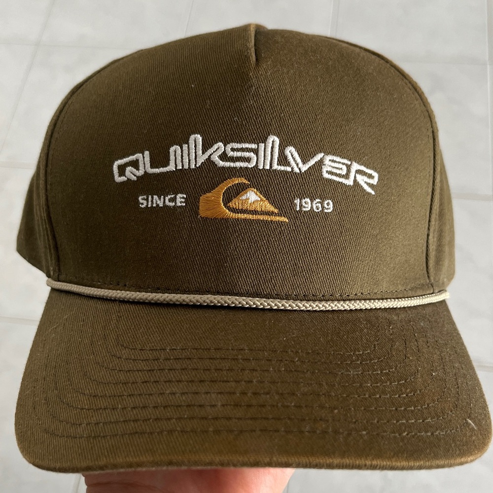 Quiksilver Olive Green Cap with Gold Logo